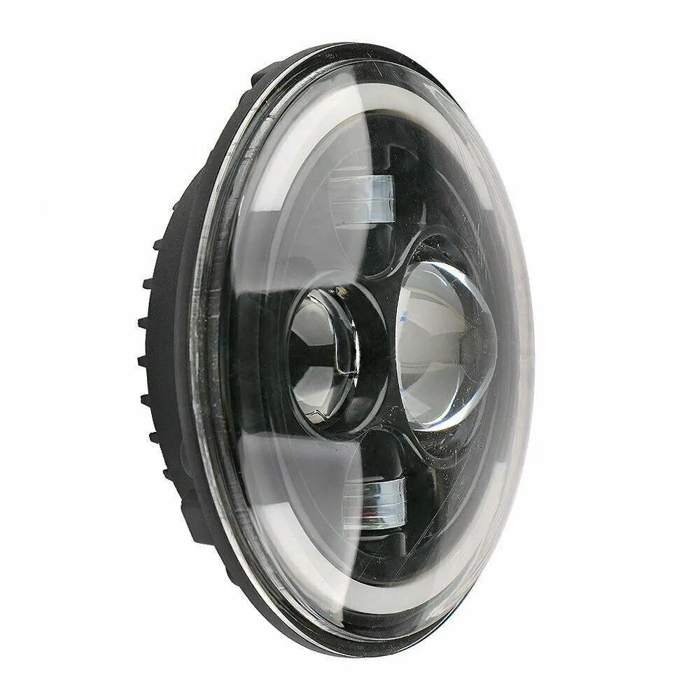 1 Pair 7 Inch Round Shaped LED Front Headlight Daytime Running