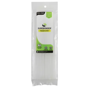 10" Surebonder Full Size Acrylic Tough Hot Glue Sticks | 8 Count