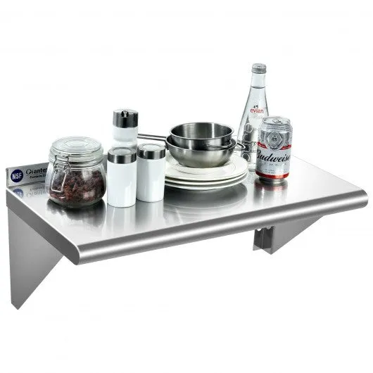 12" ×24" Stainless Steel NSF Commercial Wall Mount Shelf - Kitchen & Restaurant