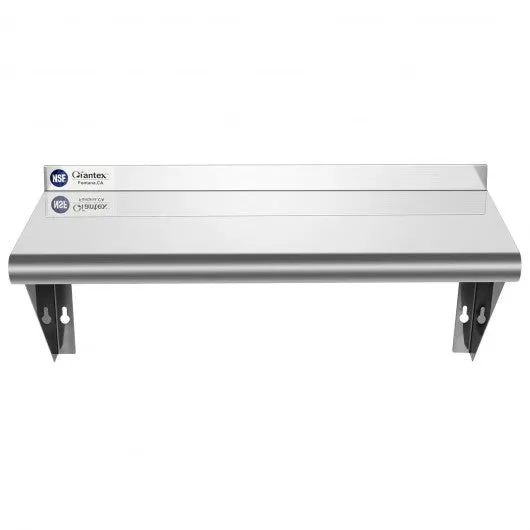 12" ×24" Stainless Steel NSF Commercial Wall Mount Shelf - Kitchen & Restaurant