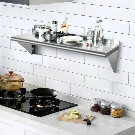 12" � 36" Stainless Steel NSF Commercial Wall Mount Shelf - Kitchen & Restaurant
