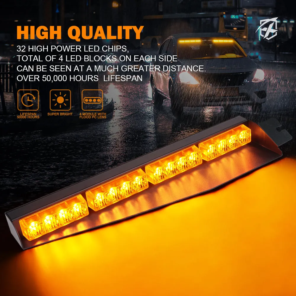 20" Dual LED Visor Windshield Strobe Lights | Elite Series