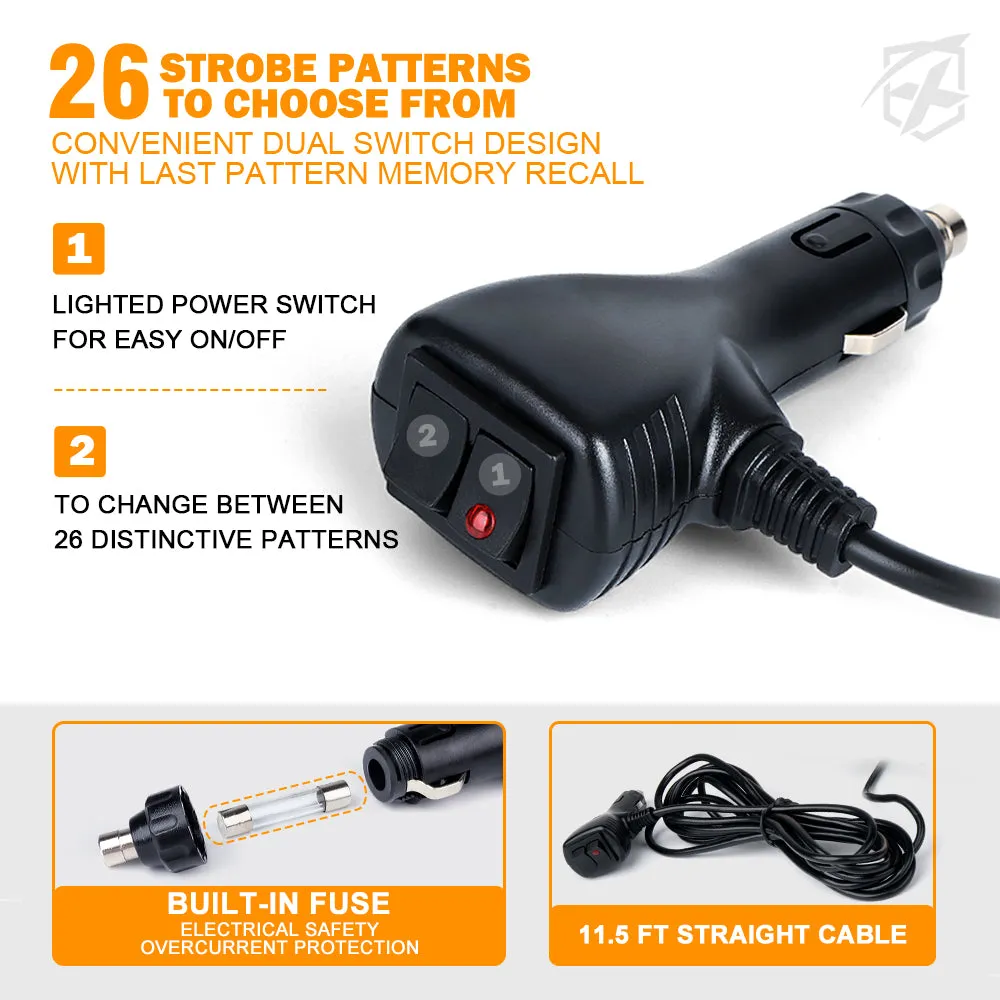 20" Dual LED Visor Windshield Strobe Lights | Elite Series