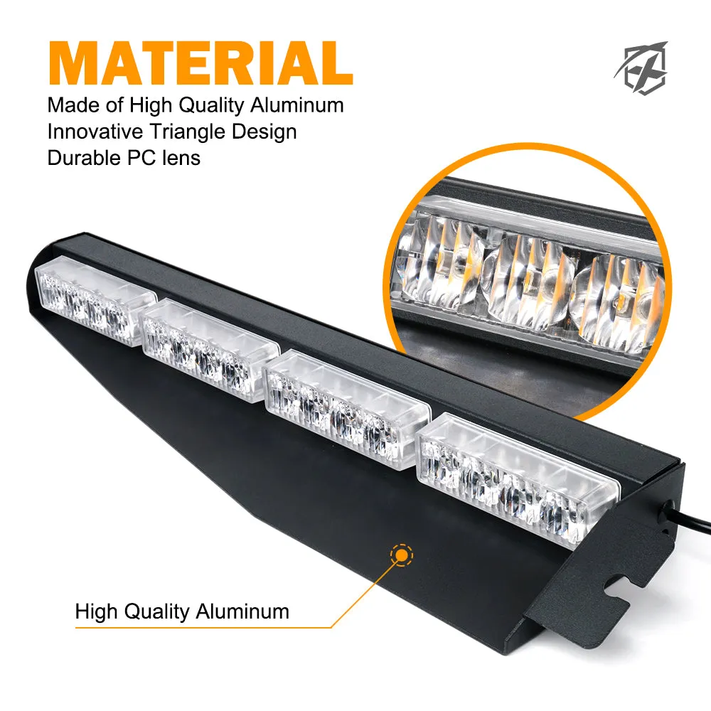 20" Dual LED Visor Windshield Strobe Lights | Elite Series