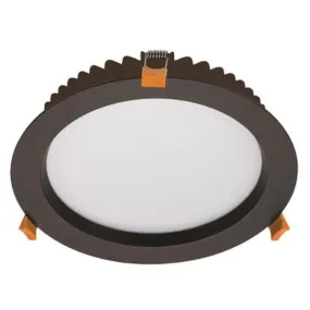 210mm LED Downlight 28w Black CCT