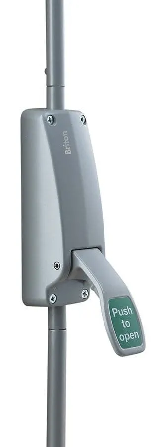 40TC3273. BRITON 372.SE Push Pad Emergency Exit Bolt, Silver