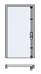 40TC3273. BRITON 372.SE Push Pad Emergency Exit Bolt, Silver