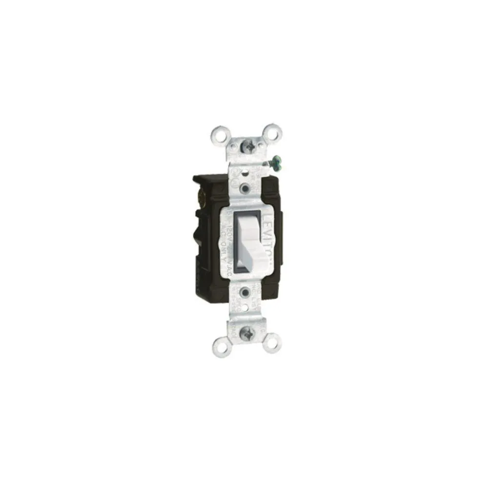 5503-LHW Leviton 15 Amp, 120 Volt, Toggle Lighted Handle - White