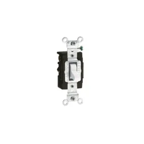 5503-LHW Leviton 15 Amp, 120 Volt, Toggle Lighted Handle - White