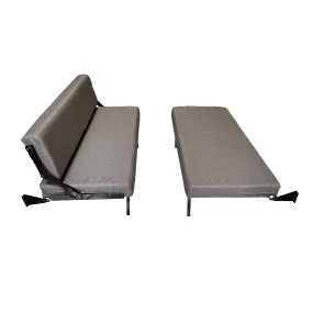 58" Rear Dinette/Bed Setup for 07  Sprinter Vans - Charcoal Cloth