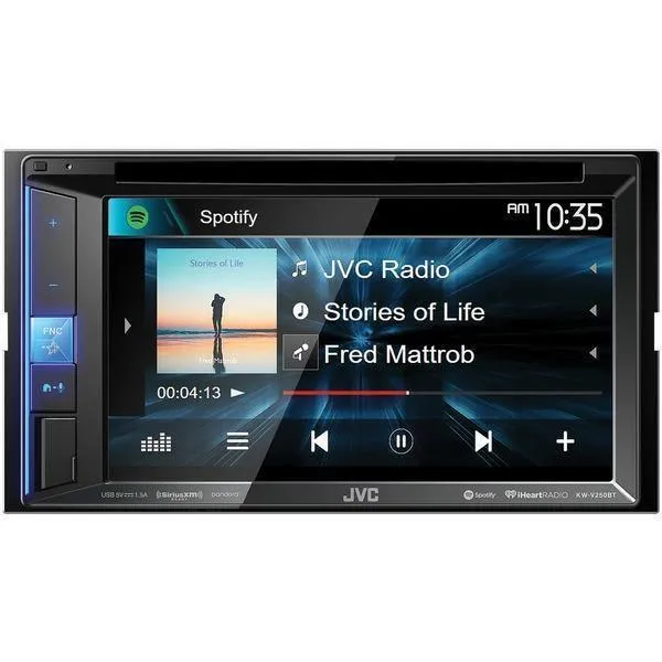 6.2inch Double-DIN In-Dash DVD Receiver with Bluetooth & SiriusXM Ready