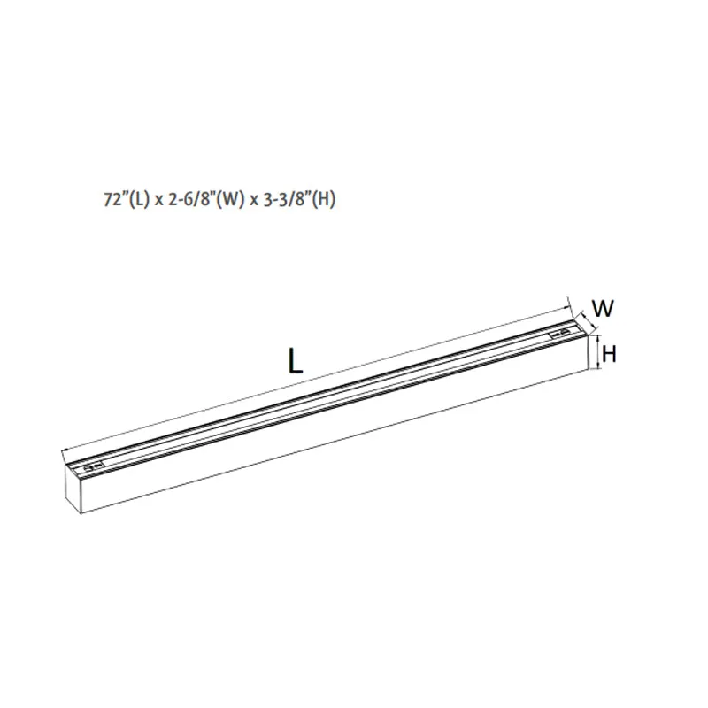 6FT LED Linear Lights Wall Mount Backets (Add-On Option, Fixture Not Included)