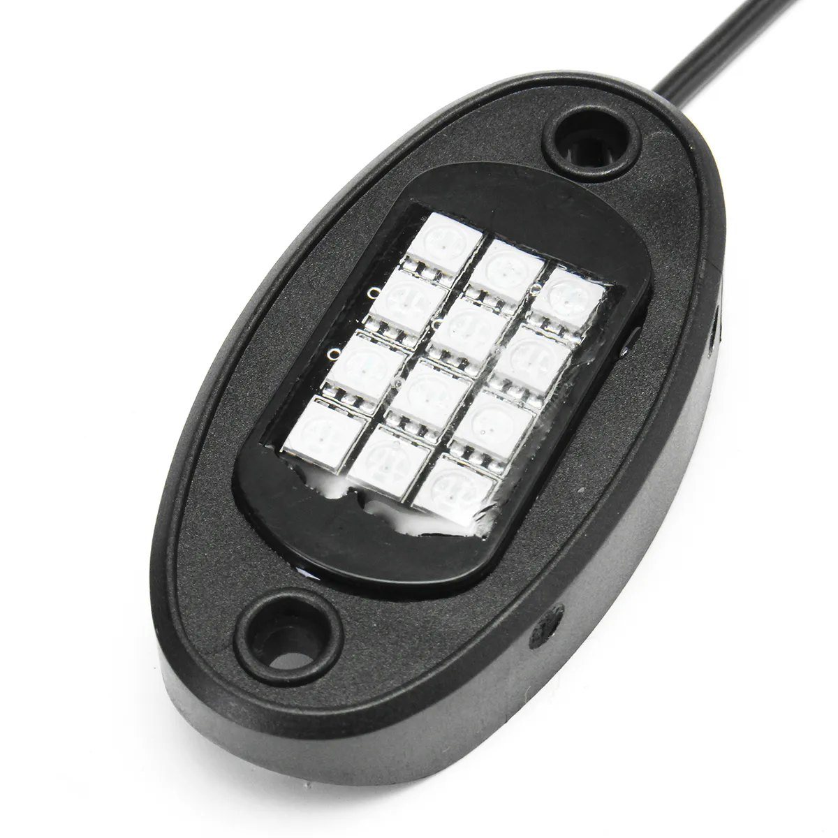 6Pcs Universal Colorful RGB LED Car Rock Lights RF Dual Remote Control 5050 72 Led Waterproof IP68 Energy-Saving Ambient Lamp Car SUV Pickup