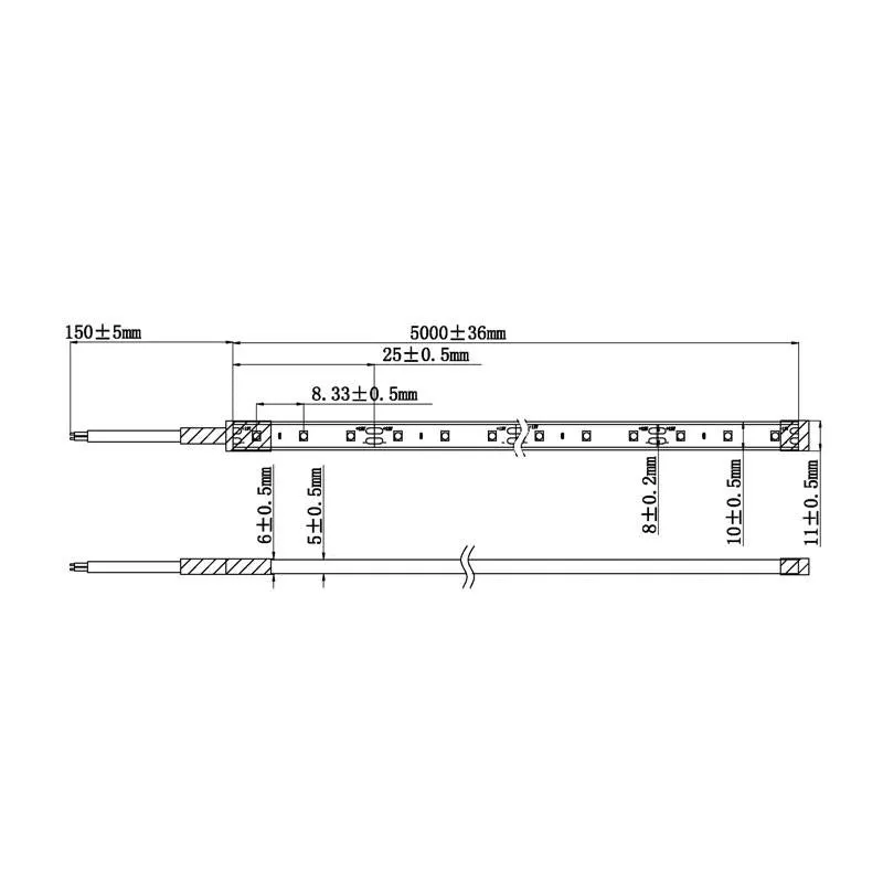 9.6w LED Strip Light 120 LED Per Metre 5500k IP67 HV9723-IP67-120-5K