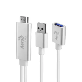 AeroCool Premium Universal USB HDMI TV Cable (Silver)