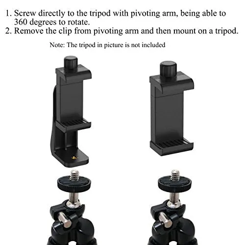 Ailun Tripod Phone Mount Holder Head Standard Screw Adapter Rotatable Digtal Camera Bracket Selfie Lens Monopod Adjustable Ring Light for Camcorder iPhone X XR Xs Max Galaxy s20, s20  S20Ultra