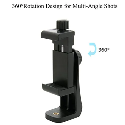 Ailun Tripod Phone Mount Holder Head Standard Screw Adapter Rotatable Digtal Camera Bracket Selfie Lens Monopod Adjustable Ring Light for Camcorder iPhone X XR Xs Max Galaxy s20, s20  S20Ultra