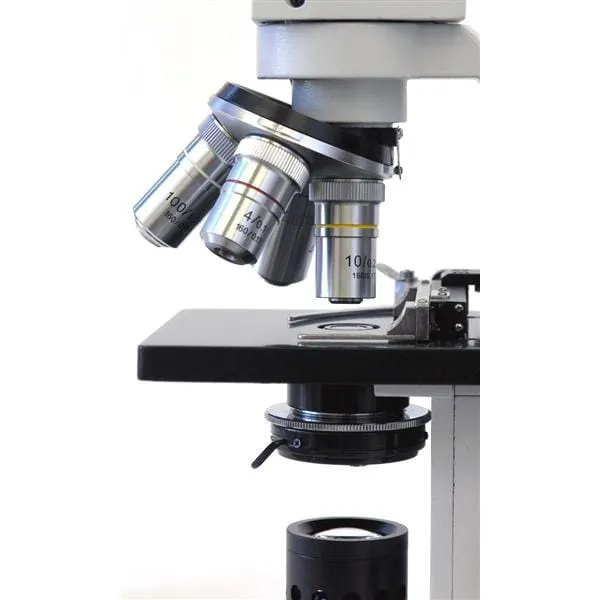AmScope D120 Series Dual-view Monocular Student Compound Microscope with Mechanical Stage
