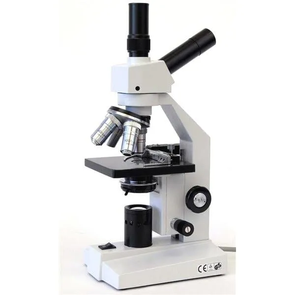 AmScope D120 Series Dual-view Monocular Student Compound Microscope with Mechanical Stage
