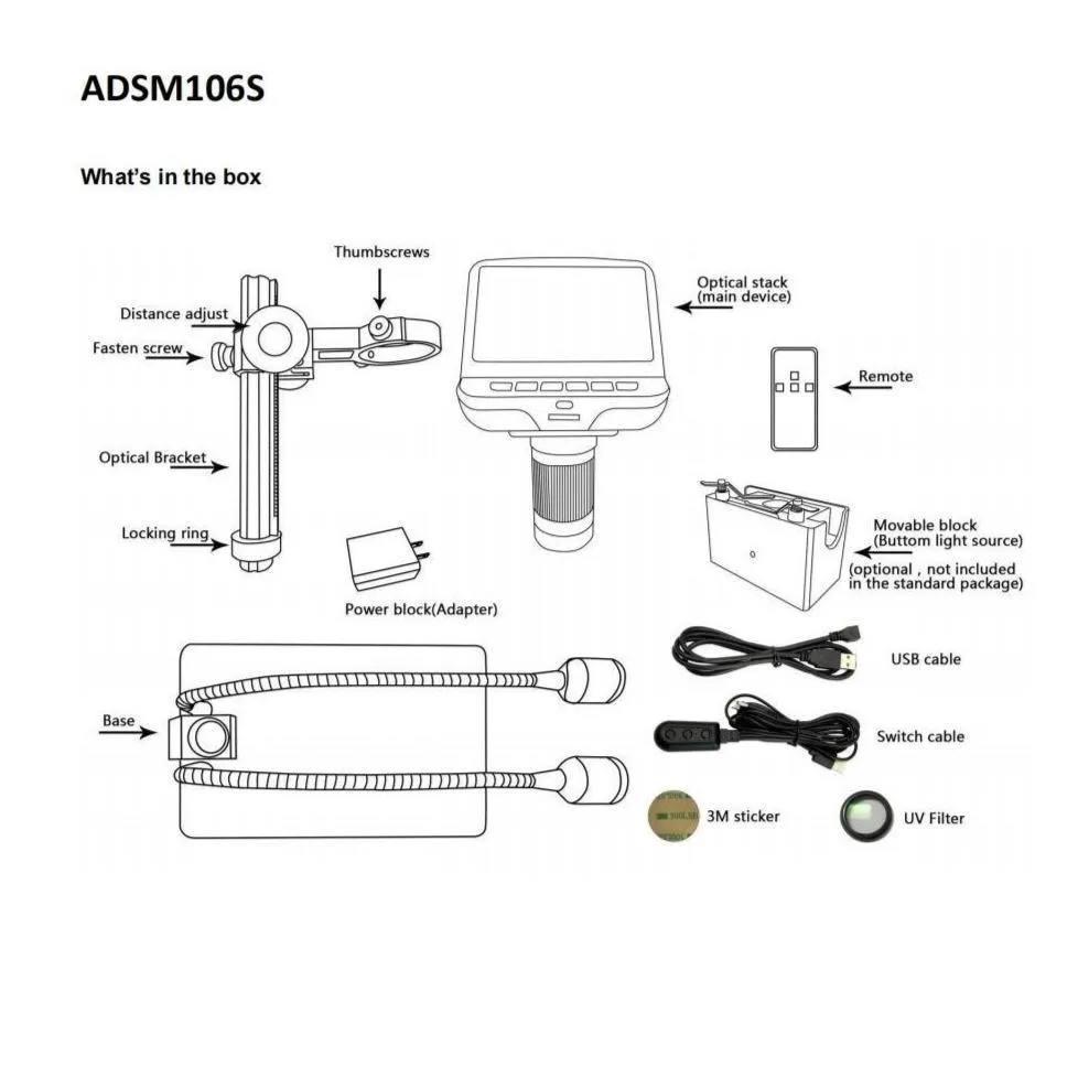 Andonstar AD106S x220 Digital Microscope 4.3inch Screen HD 1080P