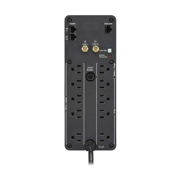 APC BR1350MS 10-Outlet 1350VA LCD Back UPS PRO with Dual-Port USB Charger and SineWave