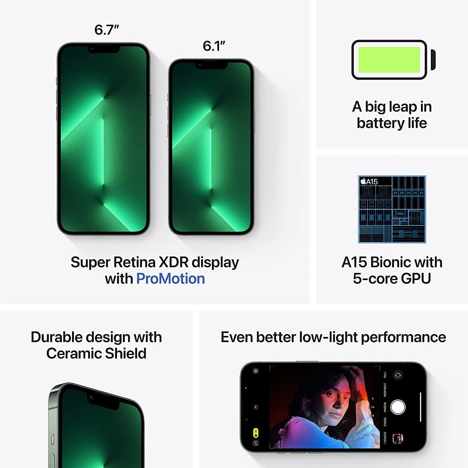 Apple iPhone 13 Pro - 128GB, Alpine Green, Unlocked