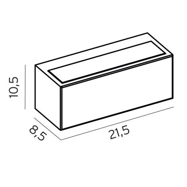 Asker Up/Down LED Wall Light in Galvanised Steel