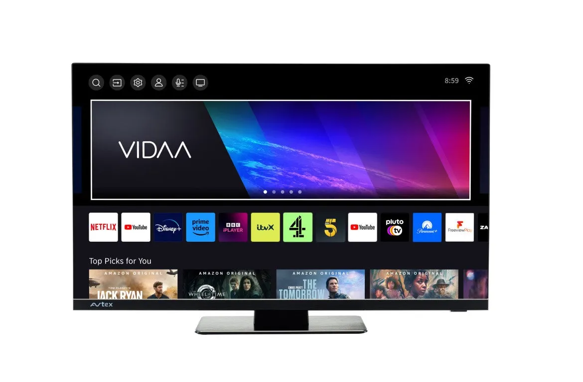 Avtex 21.5" AV215TS Smart TV 12/24V DC240V: Full HD, Built-In FreeSat, Wi-Fi & Bluetooth