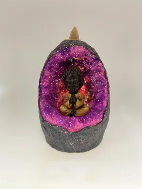 Backflow Incense Burner- Buddha in Crystal Cave