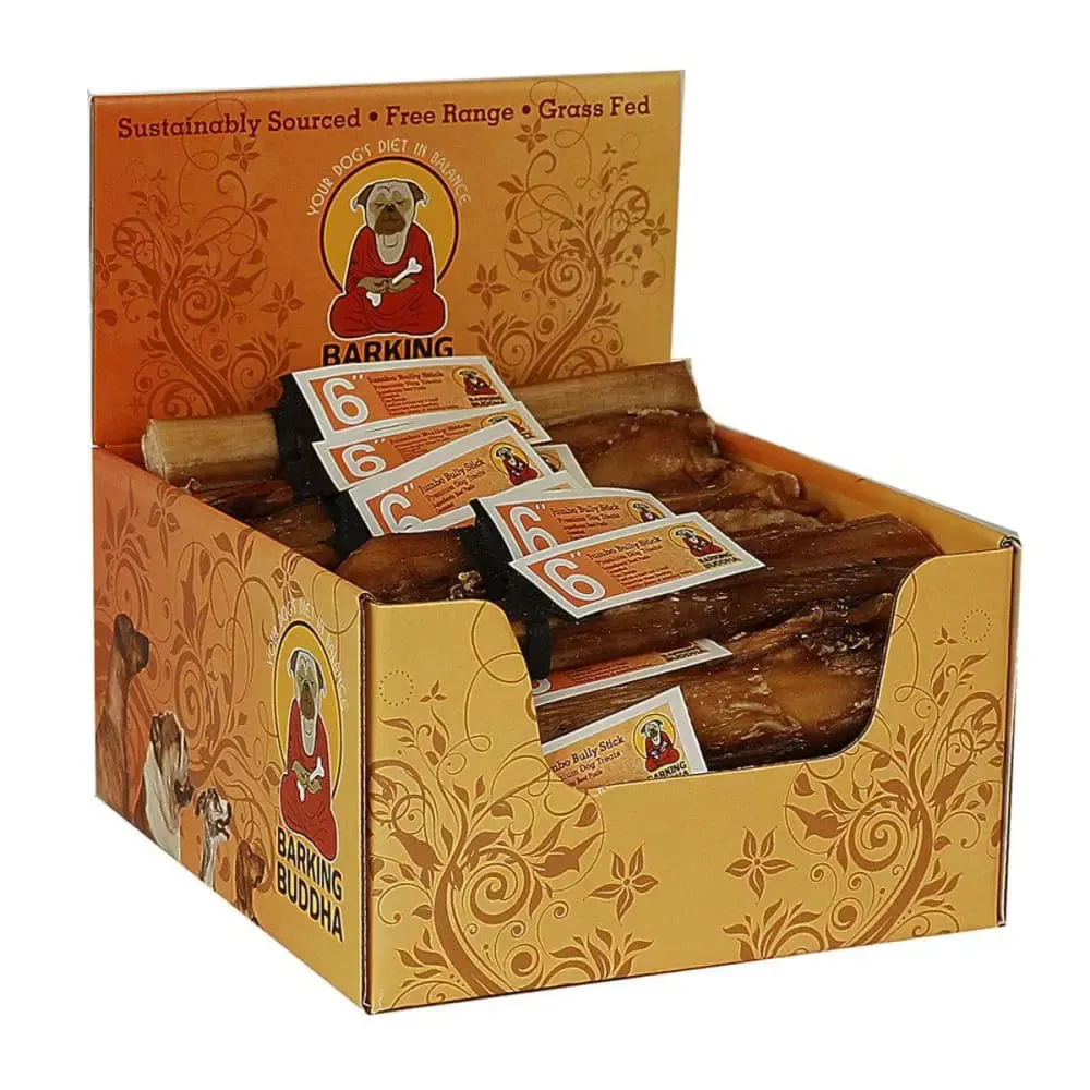 Barking Buddha Jumbo Bully Stick 6" - Case of 25
