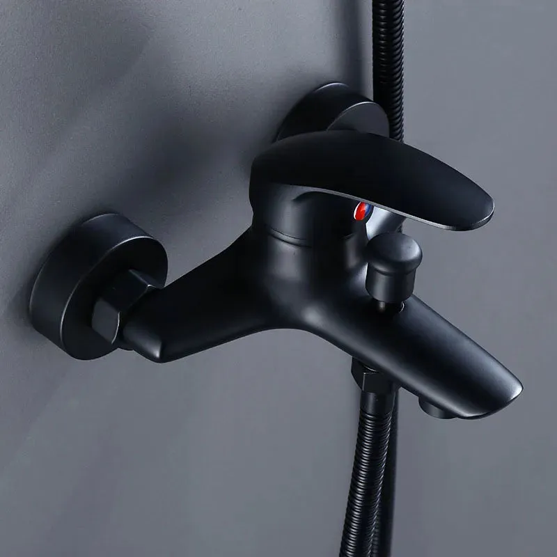 Bathroom Shower Faucets Wall Mount Bathtub Handheld Shower Head Set