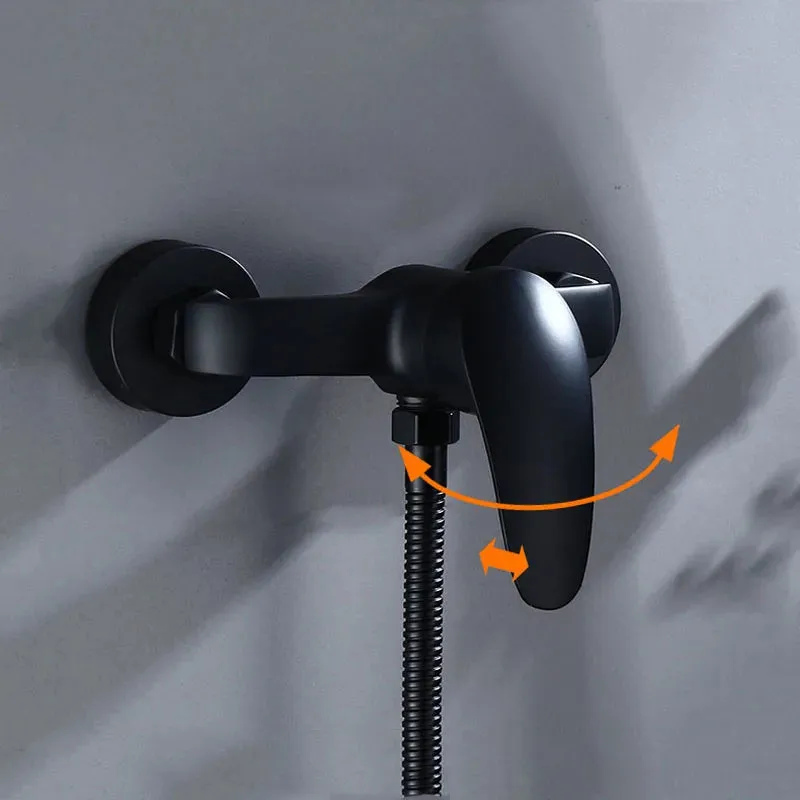 Bathroom Shower Faucets Wall Mount Bathtub Handheld Shower Head Set