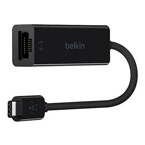 Belkin USB-IF Certified USB Type C (USB-C) to Gigabit Ethernet Adapter, Compatible with USB-C Devices including New MacBook, MacBook Pro (2016), XPS and ChromeBook Pixel