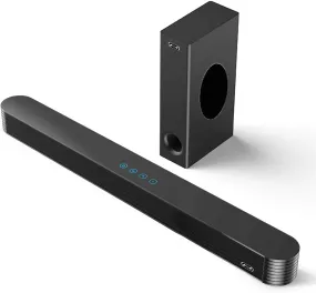 BESTISAN SG06 27 Inch 140 Watts Sound Bar with Subwoofer Wireless Bluetooth 5.0 Home Theater System for TV | Open Box