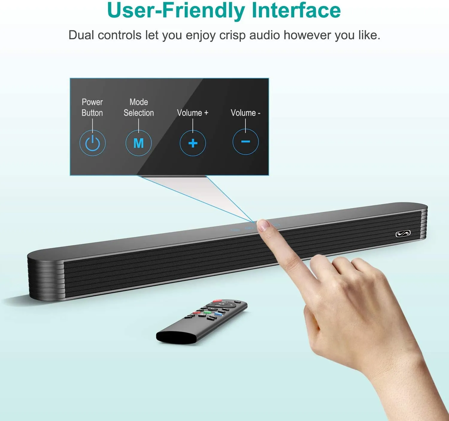 BESTISAN SG06 27 Inch 140 Watts Sound Bar with Subwoofer Wireless Bluetooth 5.0 Home Theater System for TV | Open Box