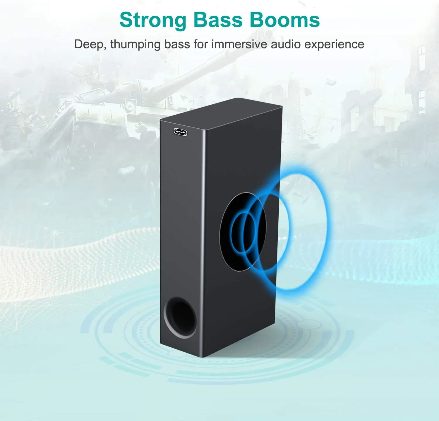 BESTISAN SG06 27 Inch 140 Watts Sound Bar with Subwoofer Wireless Bluetooth 5.0 Home Theater System for TV | Open Box