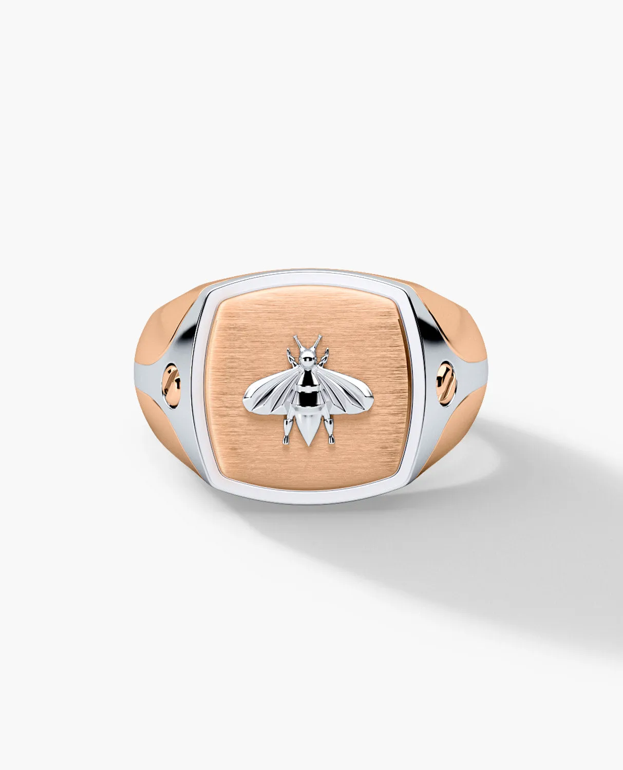 BETZ Two-Tone Gold Bee Signet Ring - Version 1
