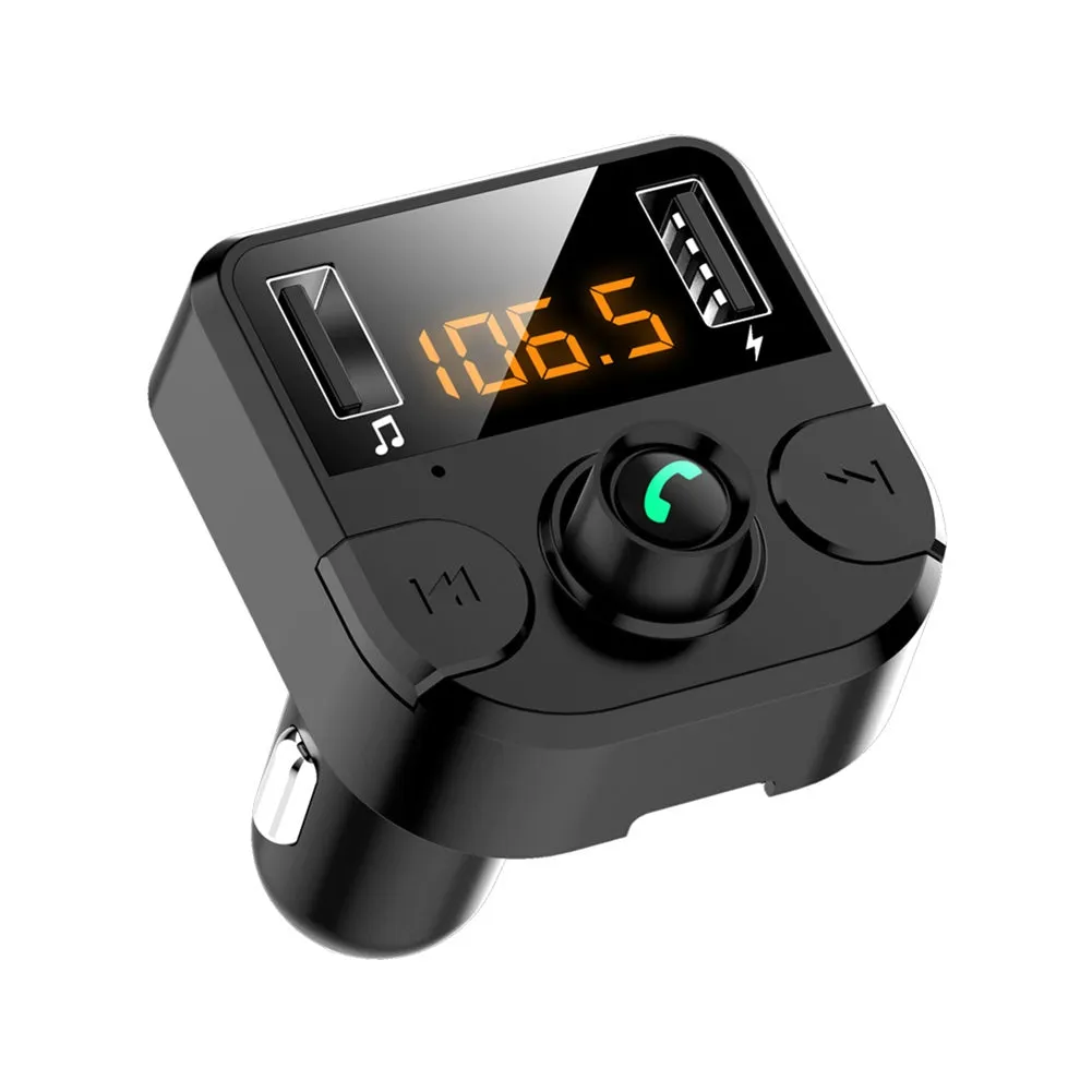 Car Wireless FM Transmitter Bluetooth 5.0 Black