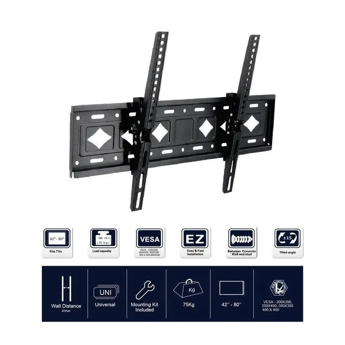 CE Integrated CEB-4280 Tiltable Wall Mount Bracket For 42"-80"