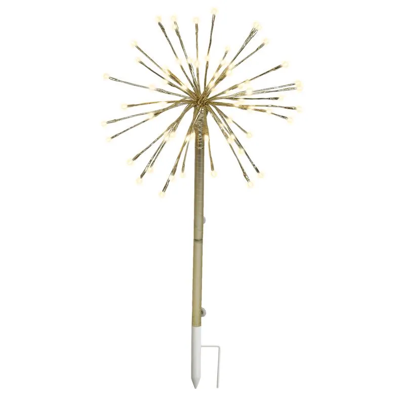 Celebrations LED Warm White Gold Radiant Blast 16 in. Pathway Decor