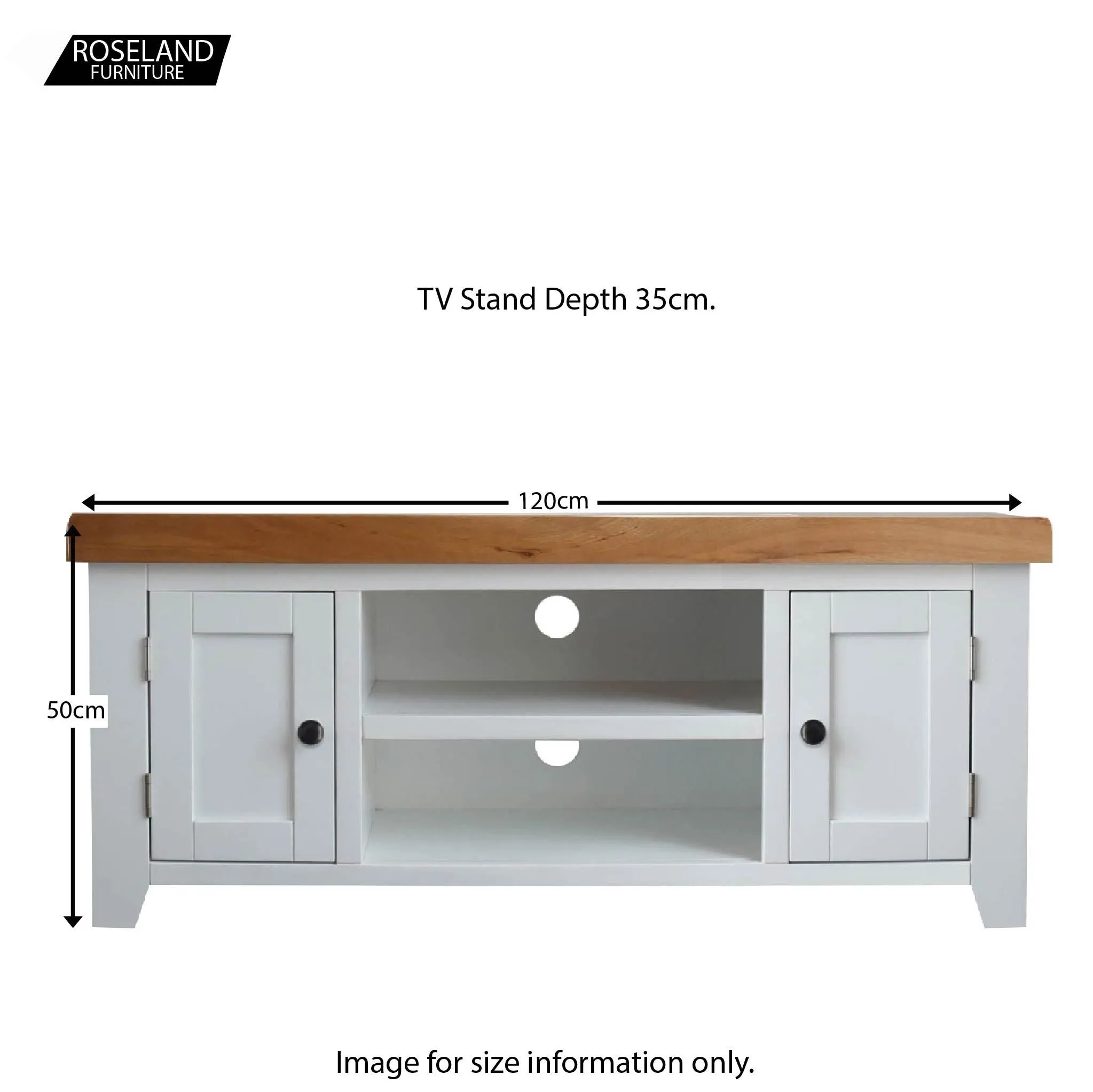 Chatsworth White 120cm Large TV Stand
