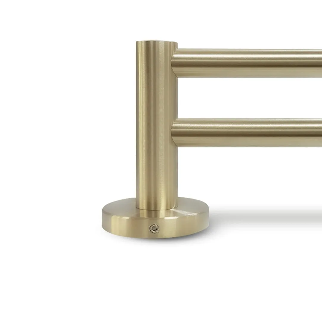 Clio Double Towel Rail 800mm Brushed Gold