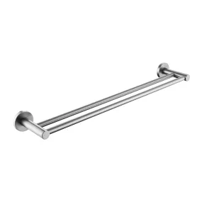 Clio Double Towel Rail 800mm Brushed Nickel