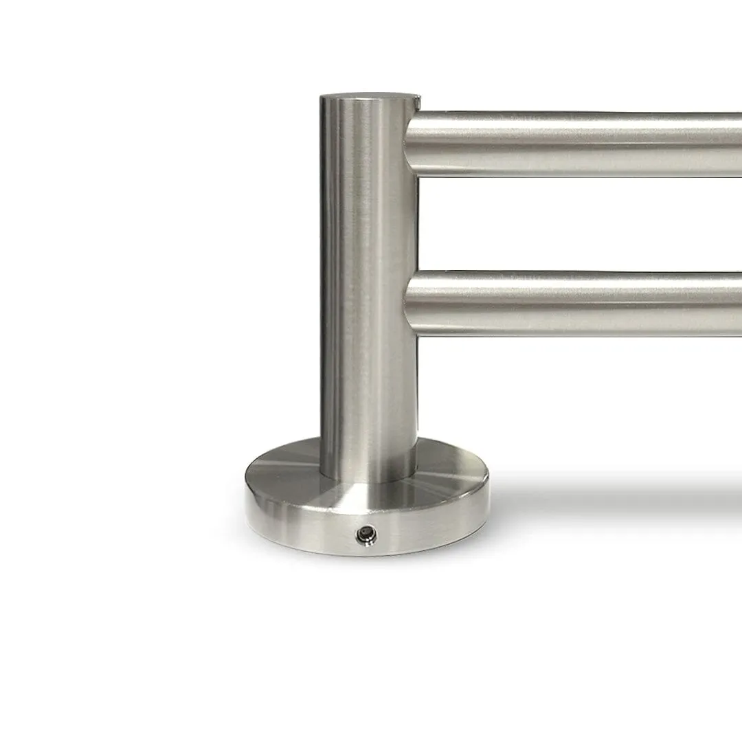 Clio Double Towel Rail 800mm Brushed Nickel