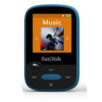 Clip Sport 8gb Mp3 Player Blue