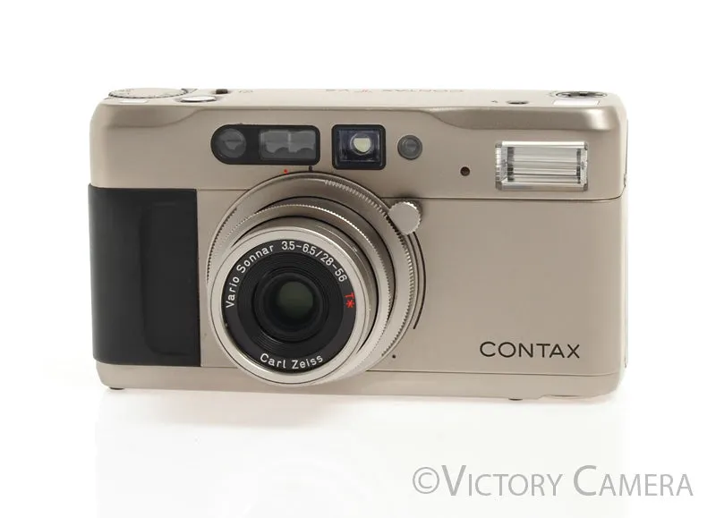 Contax TVS T VS Titanium Camera w/ Vario Sonnar 28-56mm T* Lens [EXC ]