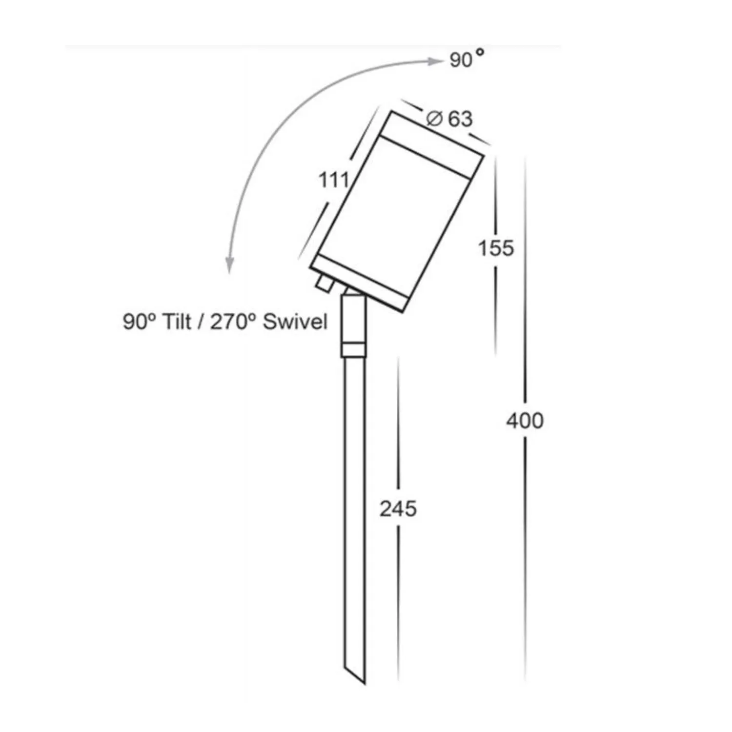 Copper LED Adjustable Spike Light Havit Lighting - HV1412T 