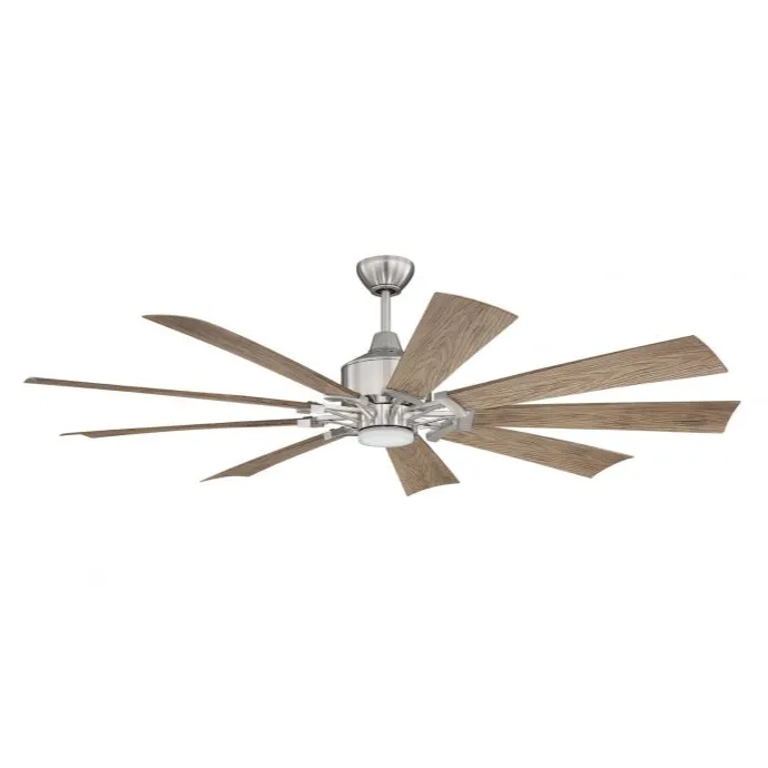 Craftmade EAS70BNK9 Eastwood 70" Brushed Nickel 9 Blade Farmhouse Ceiling Fan