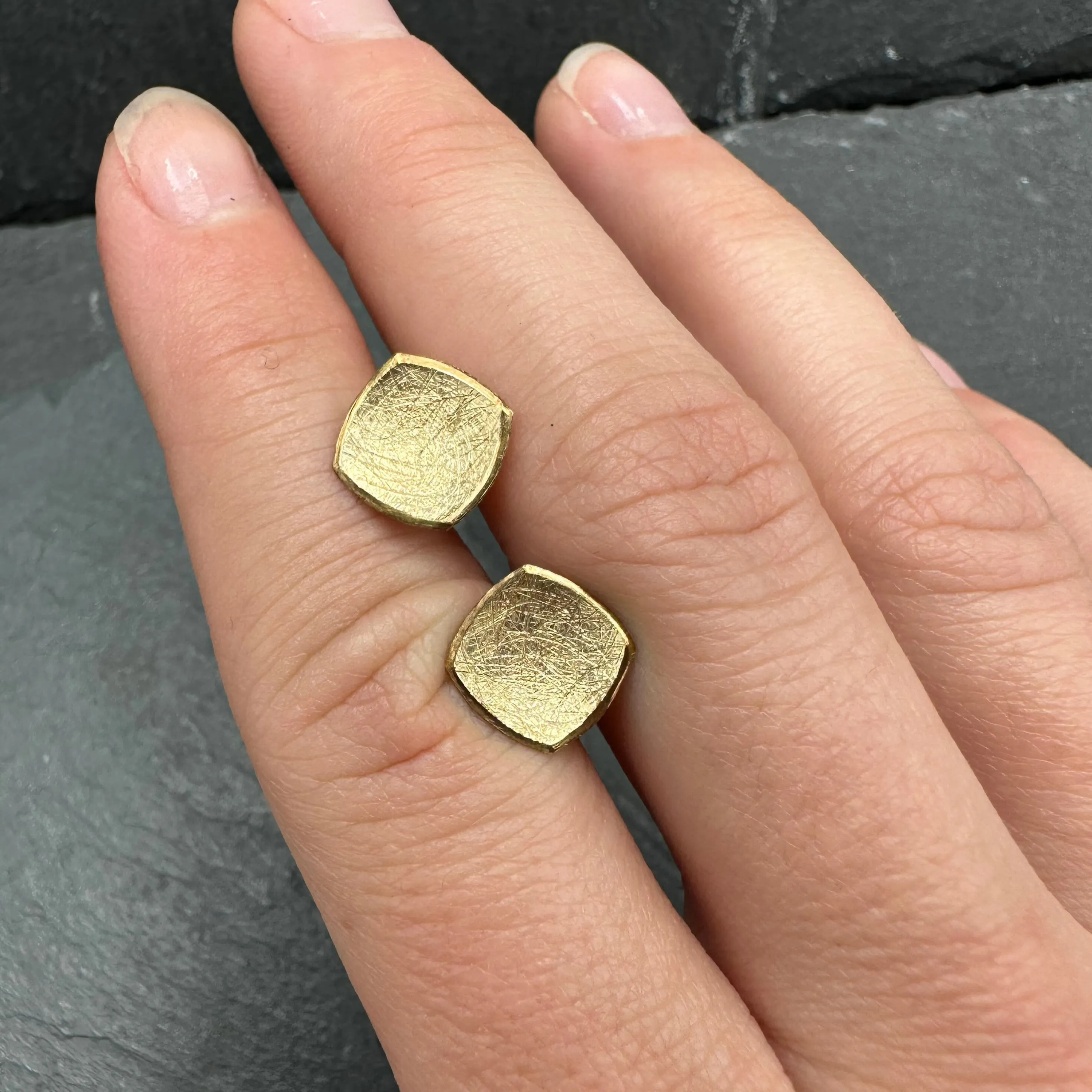 Curved Square Earrings