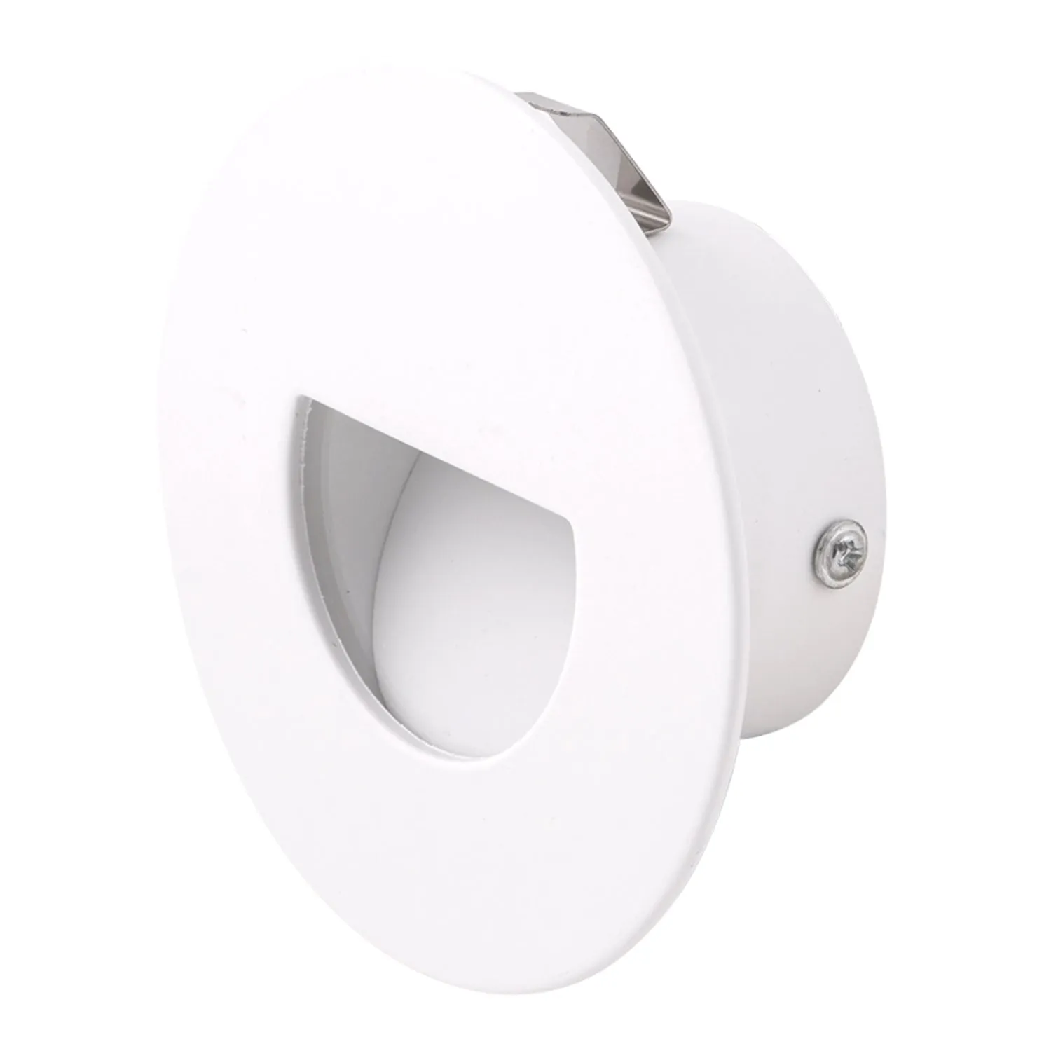 Darham Round LED Step Light 1.5w in Anodised Silver, White